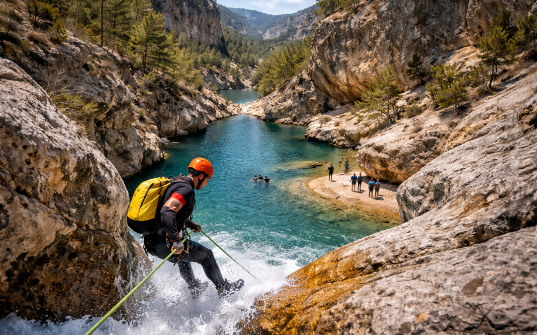 Barranquismo en La Bolera en el río Guadalentín